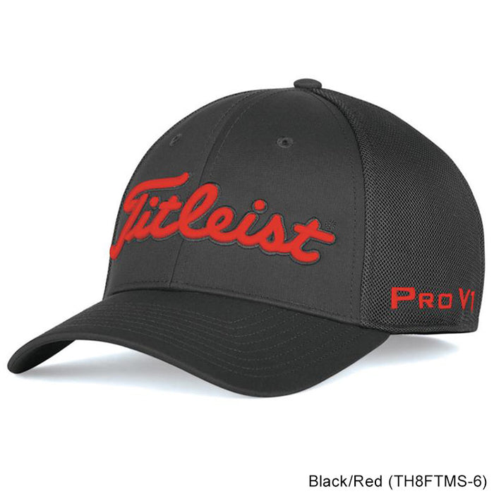 Titleist Tour Sports Mesh Hat S/M Black/Red (TH8FTMS-6)