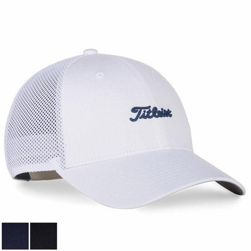 Titleist Nantucket Mesh Hat Black/White Logo (TH21ANMT-P06) - Fairway Golf