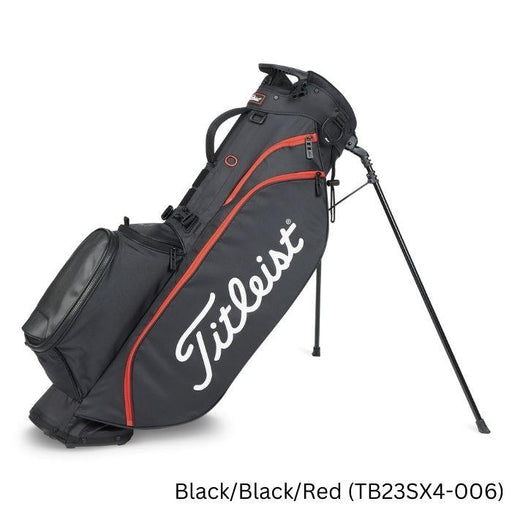 Titleist Players 4 Stand Bag Black/Black/Red (TB23SX4-006) - Fairway Golf