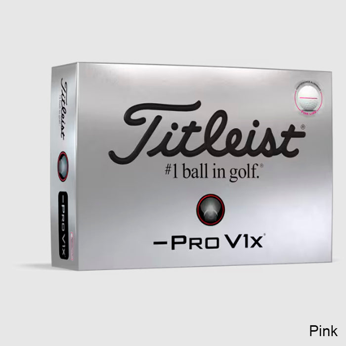 Titleist 2025 Pro V1x Left Dash AIM Performance Alignment Golf Balls