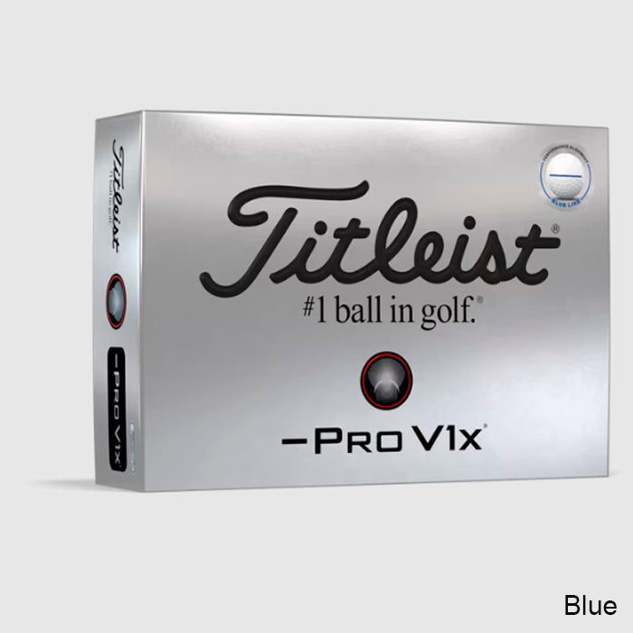 Titleist 2025 Pro V1x Left Dash AIM Performance Alignment Golf Balls
