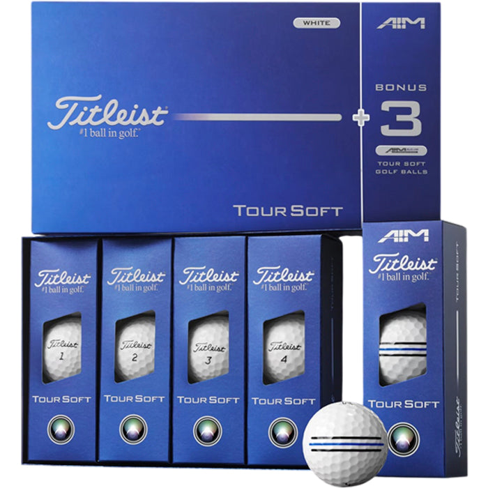 Titleist Tour Soft with AIM Sleeve 15-Pack Golf Balls