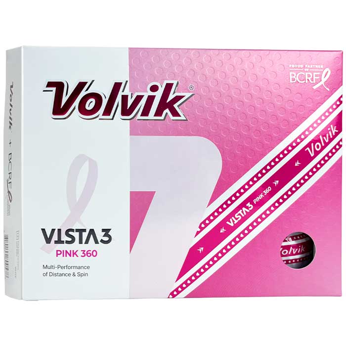 Volvik BCRF Vista3 360 Pink Golf Balls
