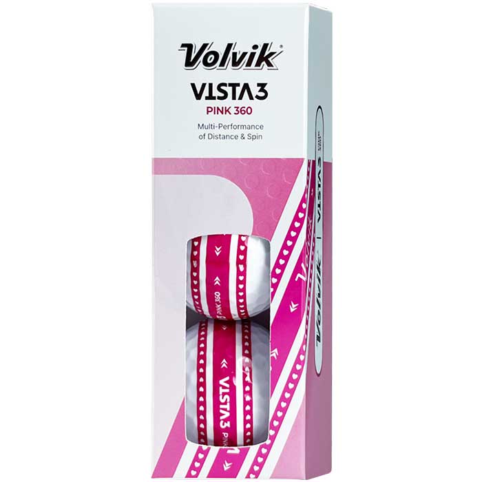 Volvik BCRF Vista3 360 Pink Golf Balls