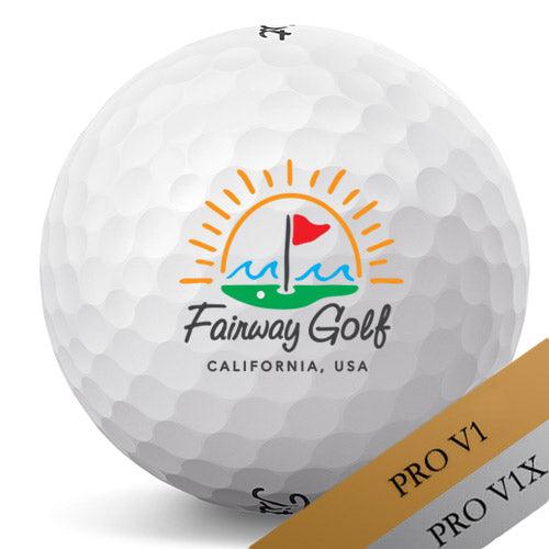 Titleist Pro V1 V1x Sun & Wave California Logo Golf Balls Pro V1 White - Fairway Golf