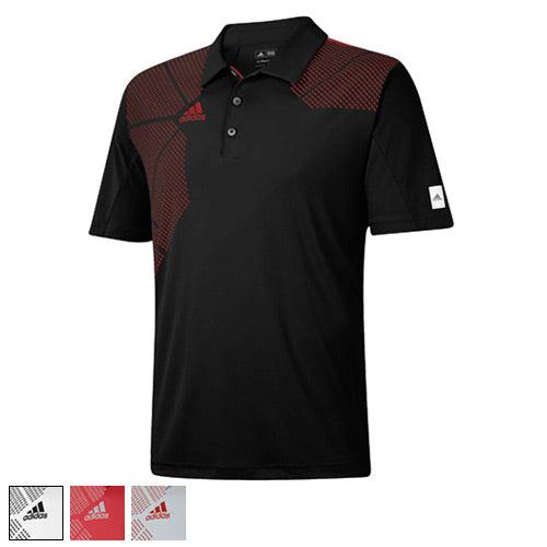 adidas Tournament Collection Polo Shirts S University Red/Chrome (#Z78719) - Fairway Golf