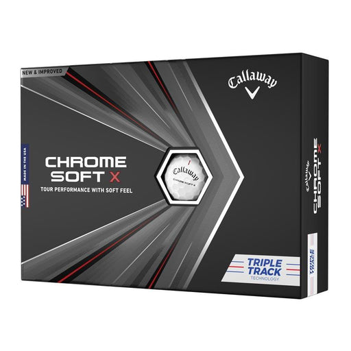Callaway Chrome Soft X Triple Track Golf Ball White (Sleeve/3 Ball Pack) - Fairway Golf