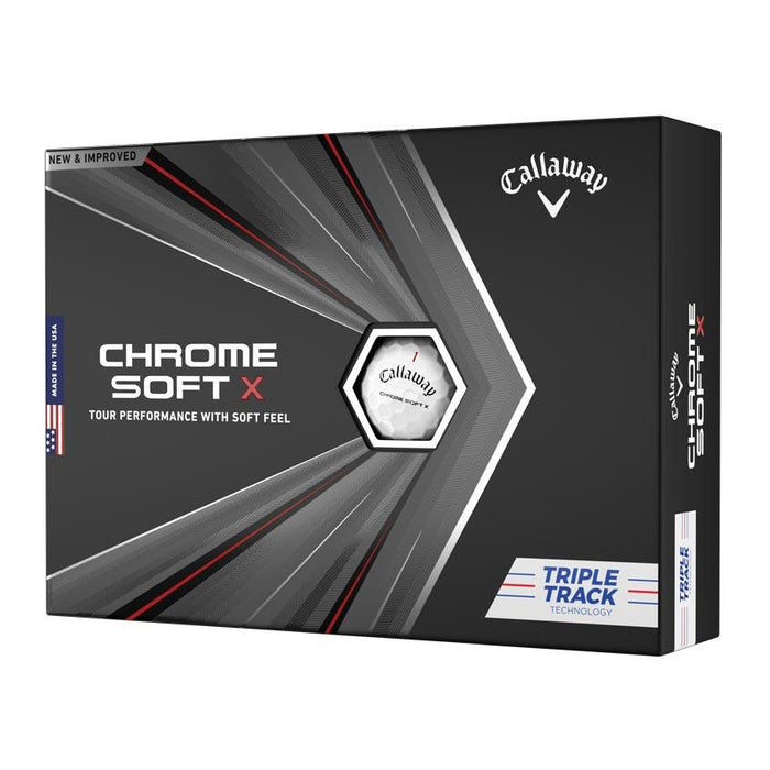 Callaway Chrome Soft X Triple Track Golf Ball White (64240571280) - Fairway Golf