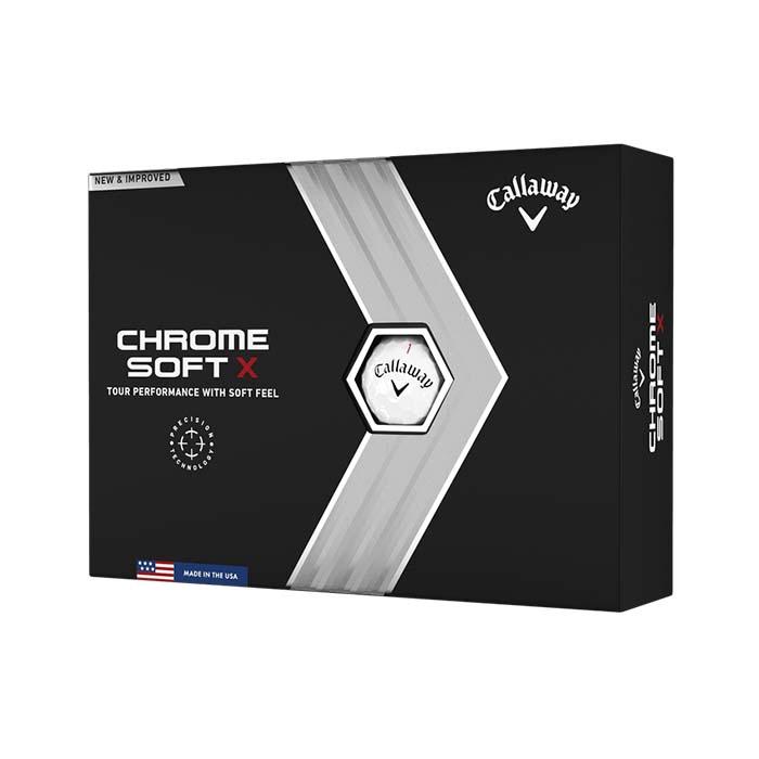 Callaway Chrome Soft X 22 Golf Ball White (Sleeve/3 Ball Pack) - Fairway Golf