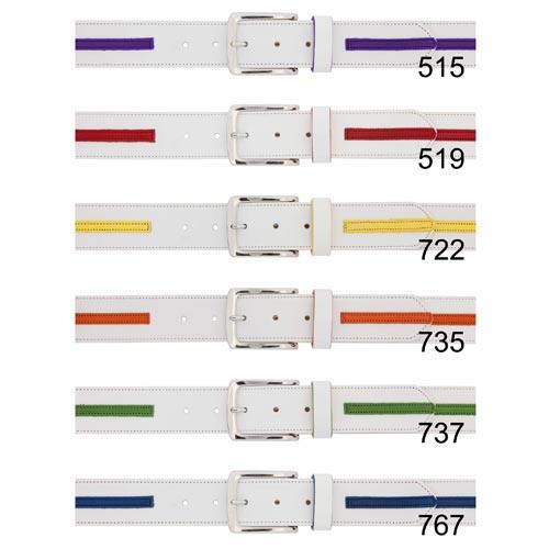 Canterbury Genuine Leather Belts 34 White/Purple (#014069-515) - Fairway Golf