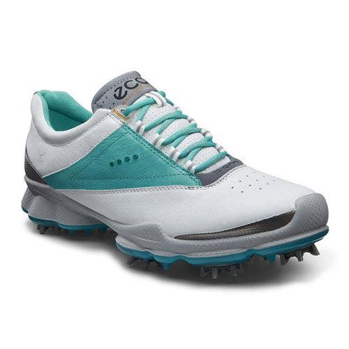 Ecco 2014 Ladies Biom Golf Lace Shoes 7/7.5 (EUR 38) Black/Turquoise (#100013-58465) - Fairway Golf