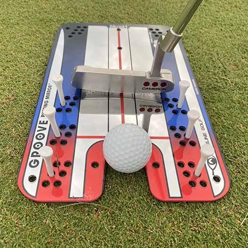 Eyeline Golf Special Edition Groove Putting Mirror Red/Blue/White - Fairway Golf