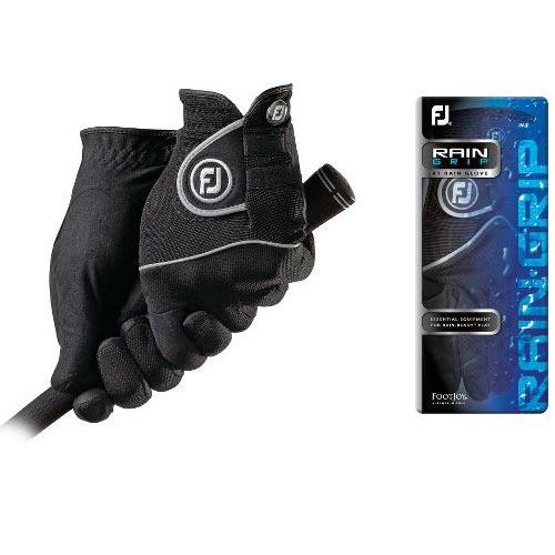 FootJoy 2016 RainGrip Gloves S Black Regular Pair (#66503) - Fairway Golf