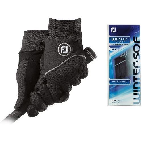 FootJoy 2013 WinterSof Gloves ML Black Regular Pair (#66968) - Fairway Golf