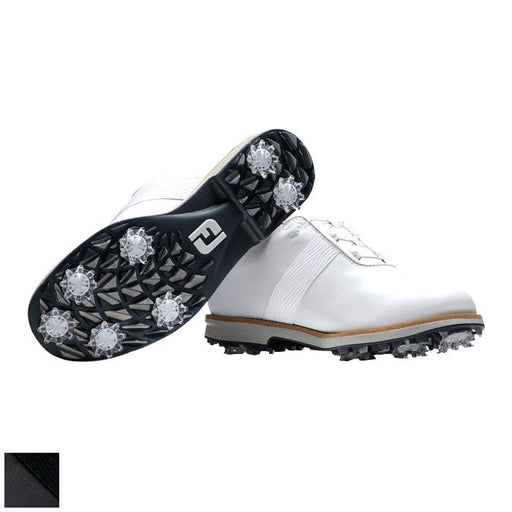 Footjoy Ladies Premiere Cleated BOA Series shoes 5.5 White/White/Gray (99022) M - Fairway Golf