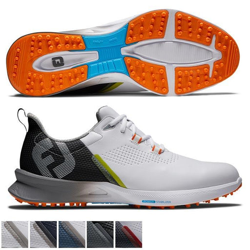 Footjoy FJ Fuel Shoes 8.5 White/Black/Orange (55443) W - Fairway Golf