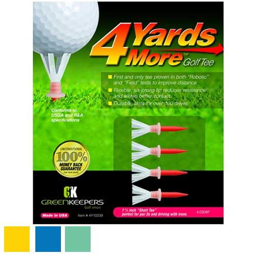Greenskeeper 4 Yard More Golf Tees (Pack of 4) Combo Assorted (#11927) - Fairway Golf