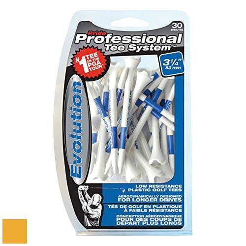 Pride Professional Tee System 3 1/4 inches - 30 Evolution Tee Blue/White - Fairway Golf