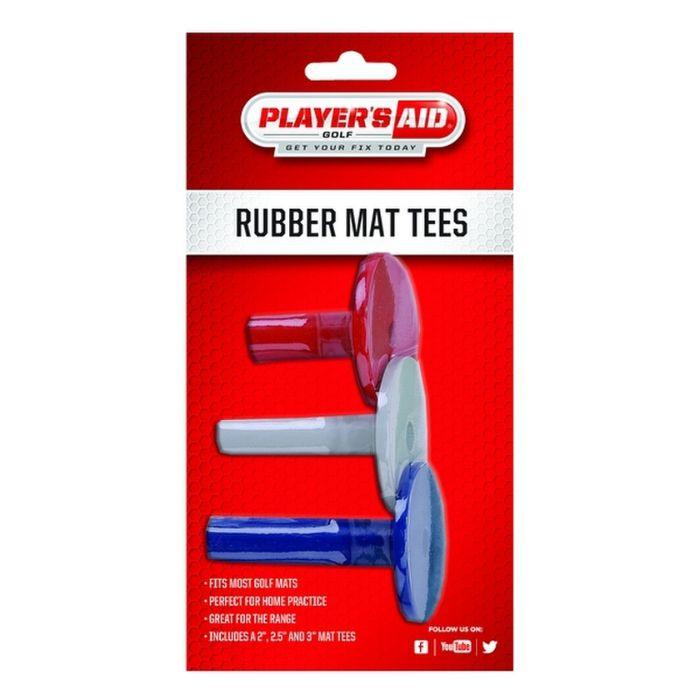 Player's Aid Rubber Mat Tees 3 Pack (23005) - Fairway Golf