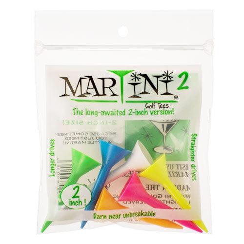 Martini Unbreakable 2 Golf Tees 2 inch Assorted Colors - Fairway Golf