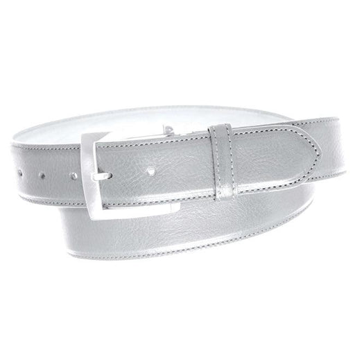 Links & Kings Italian Smooth Leather Belt 33.0 White - Fairway Golf