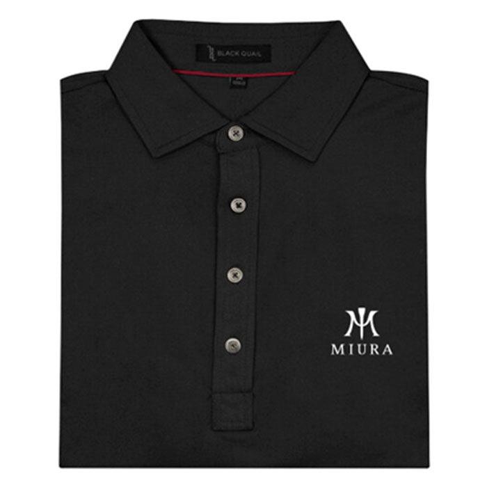 Miura Black Quail Polo M Miura Black - Fairway Golf