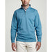 Peter Millar Heather Interlock Quarter Zip Sweaters w/ Logo S Royal Purple (#MF13K31) - Fairway Golf