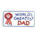 San Diego Gifts World's Greatest Dad Metal License Plates White (#MP8907) - Fairway Golf