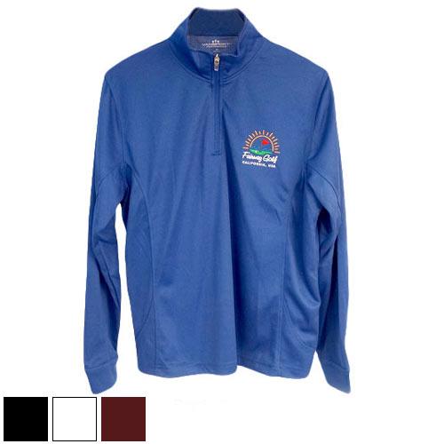 San Diego Gift Vansport Mesh 1/4 Zip Tech Pullovers (#3405) S Black w/San Diego Golf Team Log - Fairway Golf