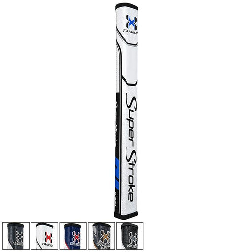 Super Stroke Traxion Flatso Putter Grip Flatso 2.0 Grey/White (070514) - Fairway Golf