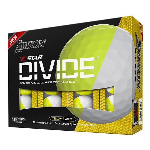 Srixon Z-STAR DIVIDE Golf Ball Yellow/White - Fairway Golf