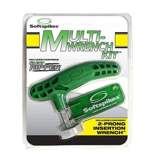 Softspikes Cleat Ripper Spike Wrench and 2 Pin Wrench Combo Green (17040) - Fairway Golf