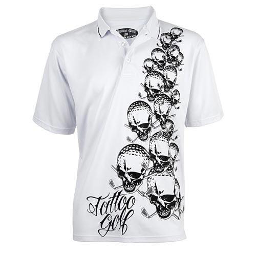 TattooGolf OB Poly-Dri Polo Shirt S White - Fairway Golf