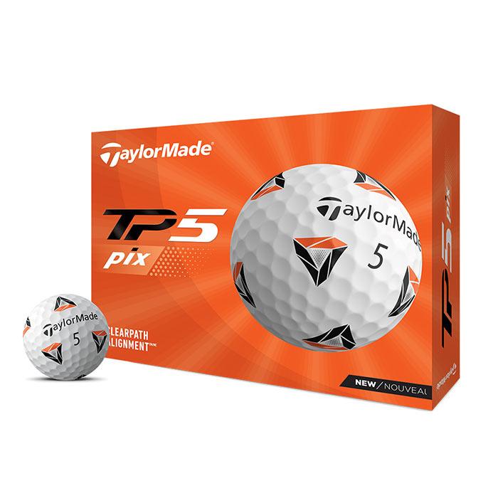 TaylorMade TP5 Pix Golf Balls White (Sleeve/3 Ball Pack) - Fairway Golf
