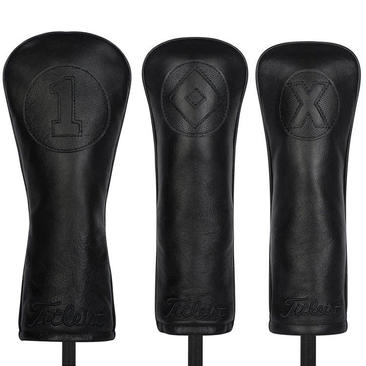 Titleist Black Out Leather Headcover Set Driver Black — Fairway Golf