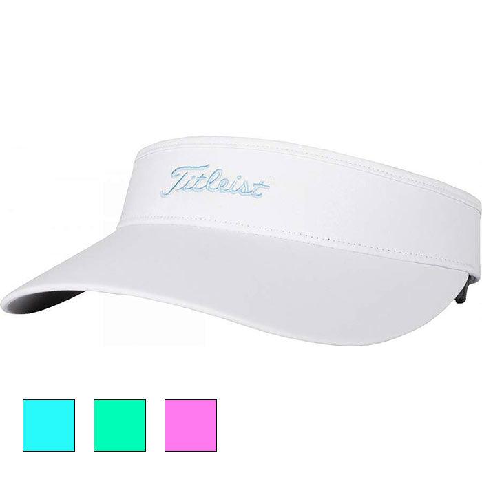 Titleist Ladies Sundrop Golf Visor White/Caribbean Blue Script (TH - Fairway Golf